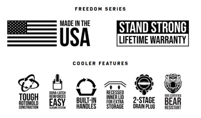 Image showing 4 th Wyld Gear Freedom Series Made in the USA Hard Cooler
