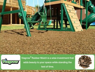 Image showing  Viagrow 1.5 cu. ft. Cypress Rubber Playground & Landscape Mulch, 11.2 gal./42.3 L
