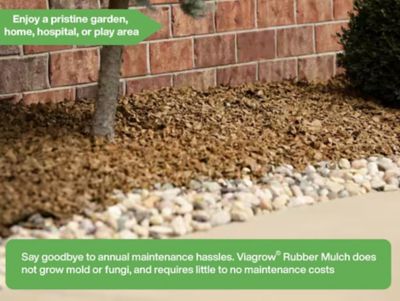 Image showing  Viagrow 1.5 cu. ft. Cypress Rubber Playground & Landscape Mulch, 11.2 gal./42.3 L