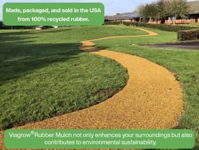 Image showing  Viagrow 1.5 cu. ft. Cypress Rubber Playground & Landscape Mulch, 11.2 gal./42.3 L
