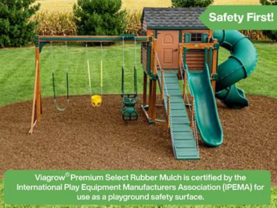 Image showing  Viagrow 1.5 cu. ft. Cypress Rubber Playground & Landscape Mulch, 11.2 gal./42.3 L