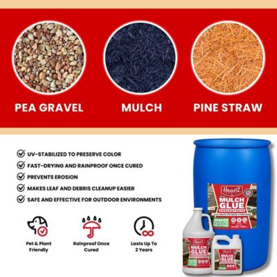 Image showing  Mulch Glue, Outdoor, 55 gal., Makes 220 gal., Covers Approx. 110,000 sq. ft.