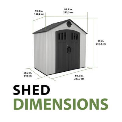 Image showing 5 th Lifetime 8 ft. x 5 ft. Outdoor Storage Shed, 60468