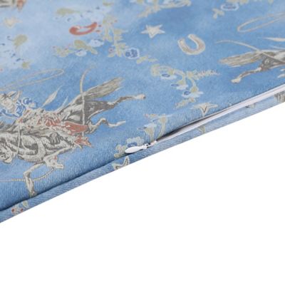 Image showing  by HiEnd Accents Tasha Polizzi for Paseo Road by HiEnd Accents Lee Western Washed Denim Duvet Cover Set, 3 Piece