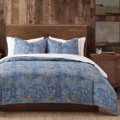 Image showing  by HiEnd Accents Tasha Polizzi for Paseo Road by HiEnd Accents Lee Western Washed Denim Duvet Cover Set, 3 Piece