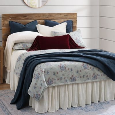 Image showing  by HiEnd Accents Tasha Polizzi for Paseo Road Rosabel Floral Washed Denim Euro Sham, 27 in. x 27 in., 1 pc.