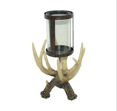 Image showing  Antler Hurricane Candle Holder, 6.7 x 7.7 x 10.6in., 1 pc.