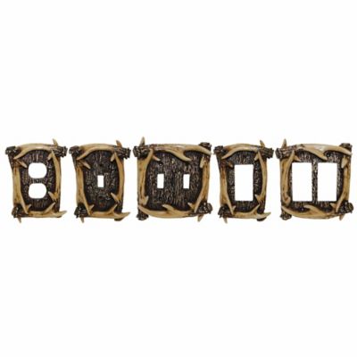 Paseo Road Antler Single Rocker Wall Plate, 5 x 3.5in., 1 pc.