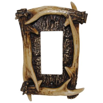 Image showing  Antler Single Rocker Wall Plate, 5 x 3.5in., 1 pc.