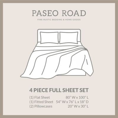 Image showing  by HiEnd Accents 200TC Cotton Del Sol Sheet Set, 4 Piece