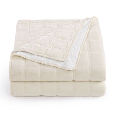 Image showing 3 th HiEnd Accents Stella Faux Silk Double Box Stitch Quilt Set, 3PC