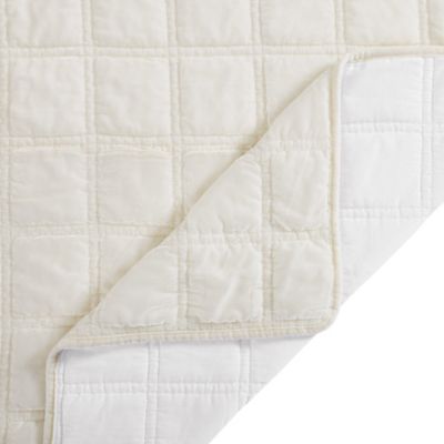 Image showing 5 th HiEnd Accents Stella Faux Silk Double Box Stitch Quilt Set, 3PC