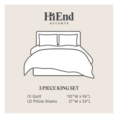 Image showing  Stella Faux Silk Velvet Quilt Set, 3PC