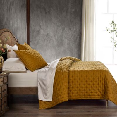 Image showing  Stella Faux Silk Velvet Quilt Set, 3PC