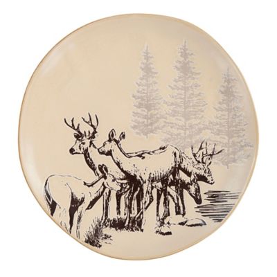 Image showing  White Pine Ceramic Dinnerware Set, Brown, 16 pc.
