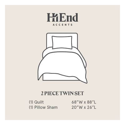 Image showing 9 th HiEnd Accents Woodstock Reversible Quilt Set, 3PC