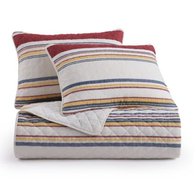 Image showing  Mystic Stripe Cotton Gauze Quilt Set, 3PC