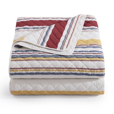 Image showing  Mystic Stripe Cotton Gauze Quilt Set, 3PC