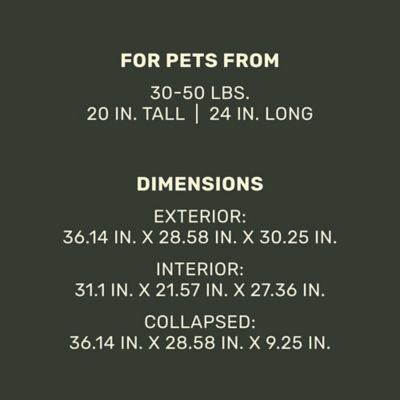 Image showing 6 th Field & Stream 36 in. Heavy-Duty Collapsible Travel Dog Kennel
