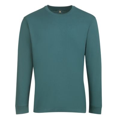 Blue Mountain Men's Jersey Crew Neck Long-Sleeve T-Shirt