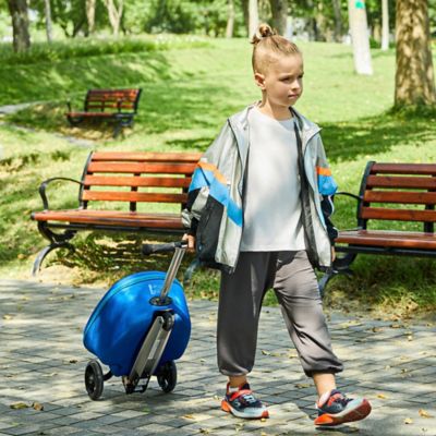 Image showing 3 th GoPowerBike Kids' GoVoyage 2-in-1 Luggage Scooter, Blue