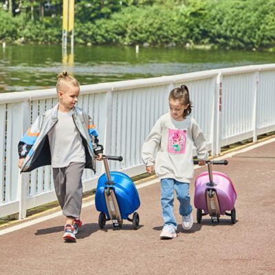 Image showing 5 th GoPowerBike Kids' GoVoyage 2-in-1 Luggage Scooter, Blue