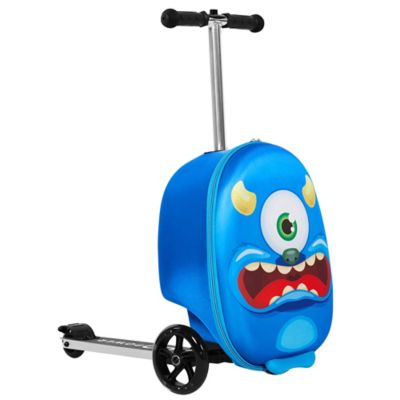 Image showing 7 th GoPowerBike Kids' GoVoyage 2-in-1 Luggage Scooter, Blue