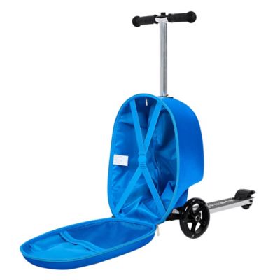 Image showing 9 th GoPowerBike Kids' GoVoyage 2-in-1 Luggage Scooter, Blue