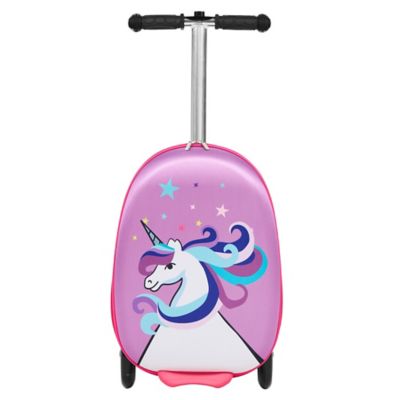 Image showing 1 th GoPowerBike Kids' GoVoyage 2-in-1 Luggage Scooter, Pink