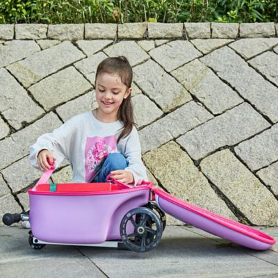 Image showing 3 th GoPowerBike Kids' GoVoyage 2-in-1 Luggage Scooter, Pink