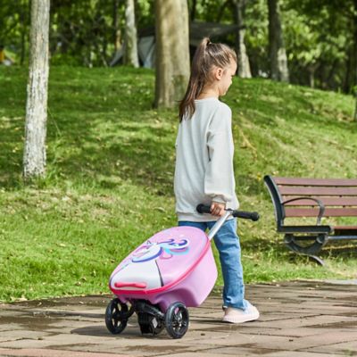 Image showing 5 th GoPowerBike Kids' GoVoyage 2-in-1 Luggage Scooter, Pink