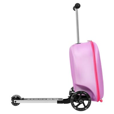 Image showing 6 th GoPowerBike Kids' GoVoyage 2-in-1 Luggage Scooter, Pink