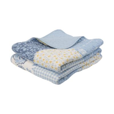 Image showing  Spring Flowers Cotton Pieced Throw Blanket