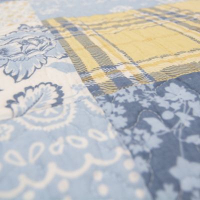 Image showing  Spring Flowers Cotton Pieced Throw Blanket