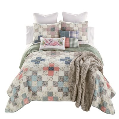 Donna Sharp April Patch Cotton Pieced Quilt Set