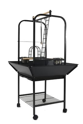 Image showing  Parrot Play Stand with Ladders and Toy Hooks