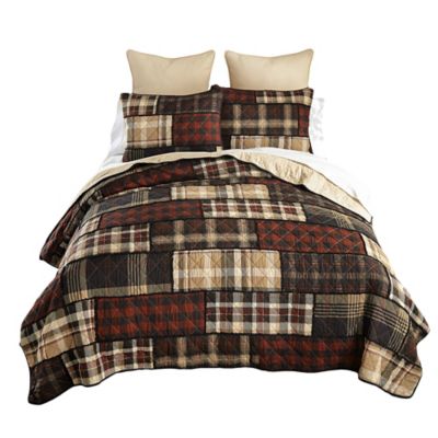 Donna Sharp LJ Plaid Cotton Pieced Quilted Bedding Set