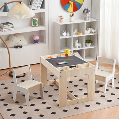 Image showing  Drawing and Activity Board Children Table with 2 Chairs Set
