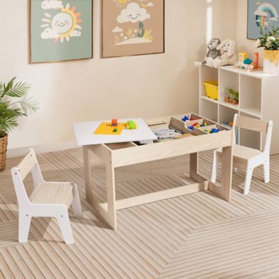 Image showing  Drawing and Activity Board Children Table with 2 Chairs Set