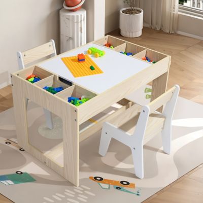 Image showing  Drawing and Activity Board Children Table with 2 Chairs Set