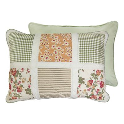 Image showing  Peach Rose Cotton Pieced Quilt Set