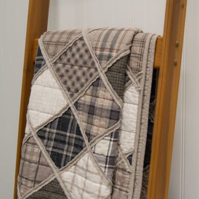 Image showing  Driftwood Cotton Pieced Quilted Throw