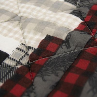 Image showing  Log Cabin Star Cotton Quilted Throw