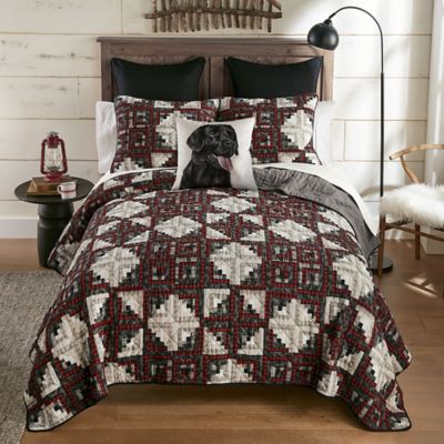 Image showing  Log Cabin Star Decor Pillow Set