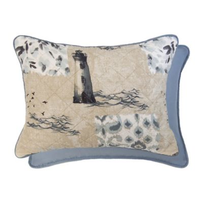 Image showing  Seascape Cotton Quilted Bedding Set