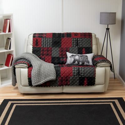 Image showing  Red Forest Loveseat Cover