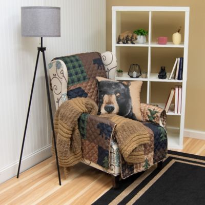 Image showing  Brown Bear Cabin Chair Cover