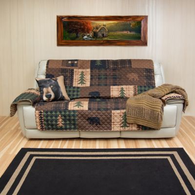 Image showing  Brown Bear Cabin Sofa Cover