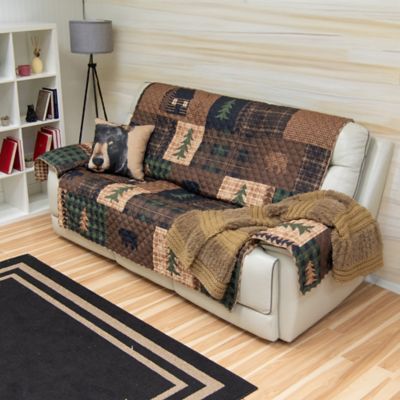 Image showing  Brown Bear Cabin Sofa Cover