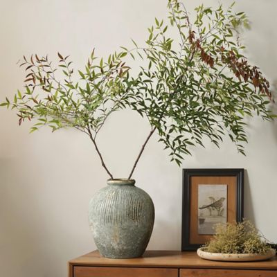 Image showing  Rustic Gold and Brown Terracotta Vase